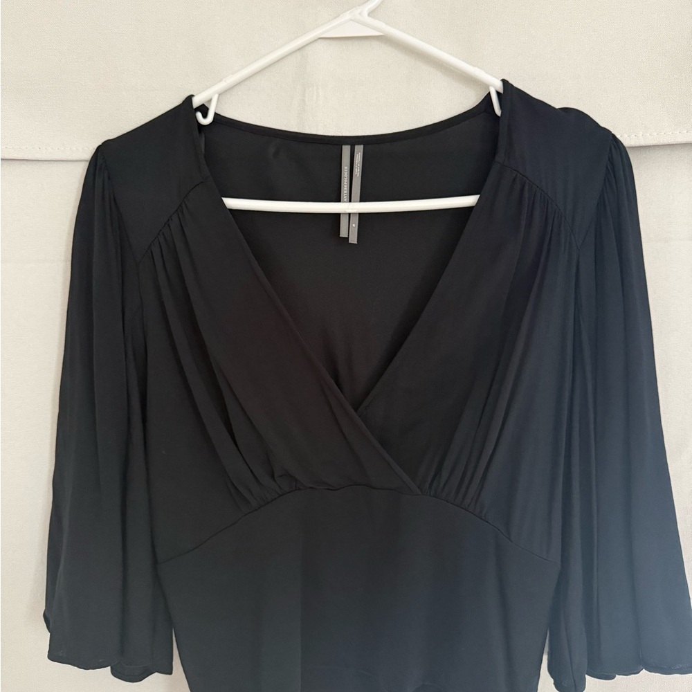 Anthropologie Elegant Black Blouse